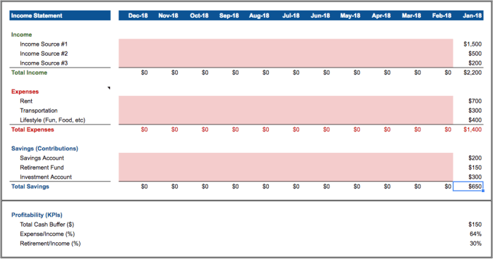 Template - Income Statement
